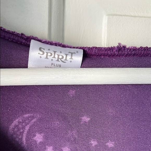 Spirit Halloween Celestial Purple Hooded Robe Mystic Dress Costume Plus Size - Picture 9 of 11